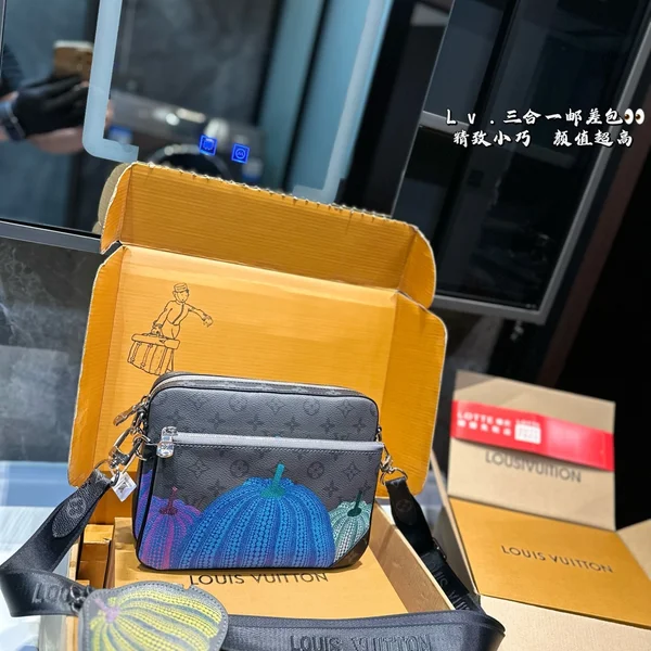 LV ルイ・ヴィトン 新作 メンズ 3WAY メッセンジャーバッグ 大人気 取り外し可能 自由にカスタマイズ