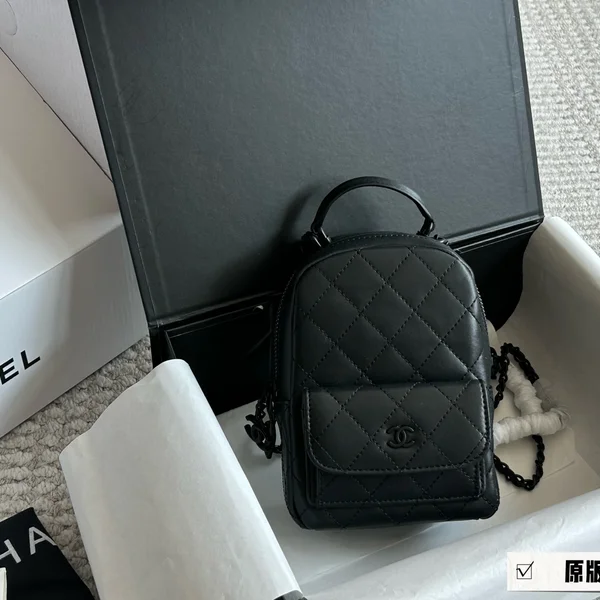 CHANEL風ミニリュック 新作黒リュック 多機能＆キュートデザイン