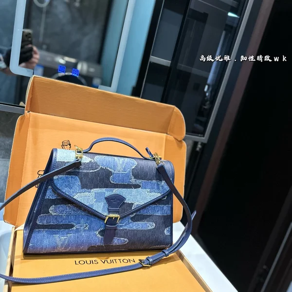 LV ルイ・ヴィトン デニム ナースバッグ 新作 ファッショナブル デザイン 38×26cm