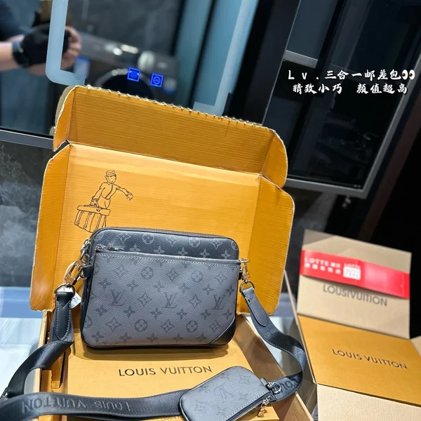 LV ルイ・ヴィトン メンズ 3WAY メッセンジャーバッグ 新作 大人気 取り外し可能 自由にカスタマイズ サイズ 25×18cm