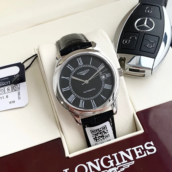 Longines ロンジン フラッグシップシリーズ メンズ腕時計 39mm オートマチック 316Lステンレススチール サファイアガラス クラシックデザイン