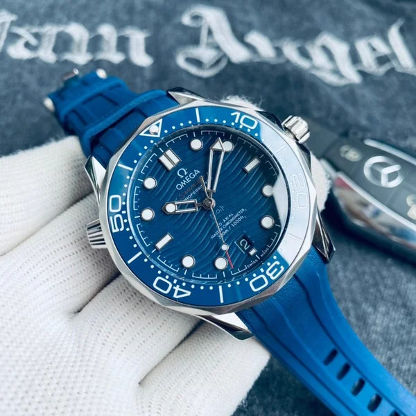 Omega オメガ シーマスター300シリーズ メンズ腕時計 42mm 自動巻き 316ステンレス イタリア製ラバーベルト選択可