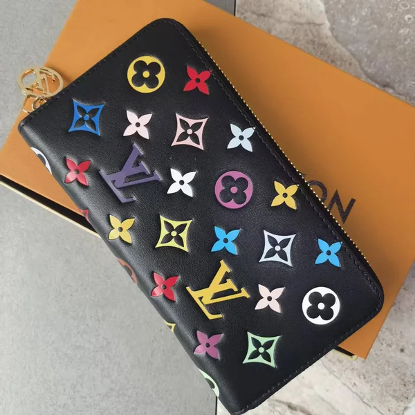 LV M14096 Zippy 長財布 カラフルラムスキン エンボスLVロゴ 12カード収納