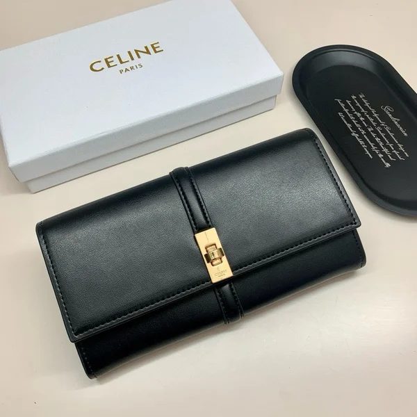 Celine セリーヌ ショートウォレット レディース 上質牛革 19×10×3cm