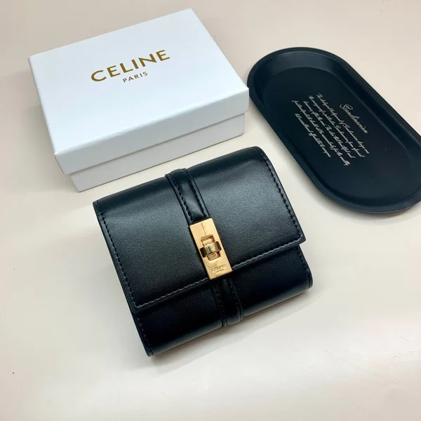 Celine セリーヌ ショートウォレット レディース 上質牛革 11×10×5cm