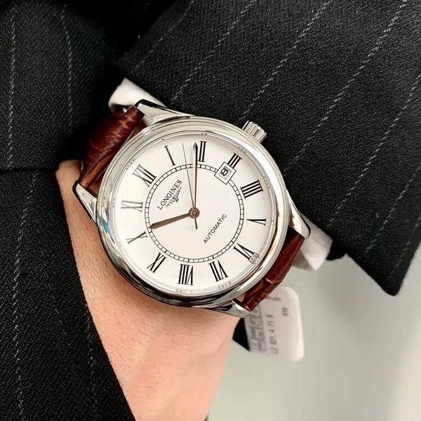 Longines ロンジン フラッグシップシリーズ メンズ腕時計 39mm オートマチック 316Lステンレススチール サファイアガラス クラシックデザイン