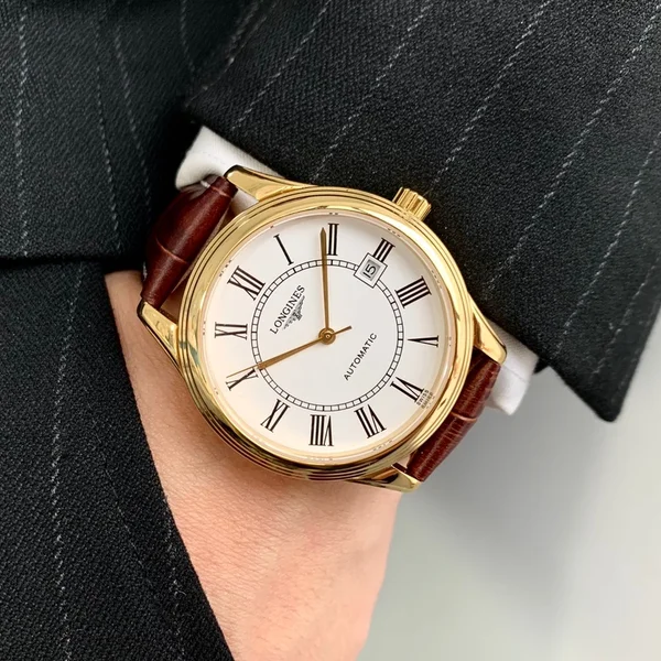 Longines ロンジン フラッグシップシリーズ メンズ腕時計 39mm オートマチック 316Lステンレススチール サファイアガラス クラシックデザイン